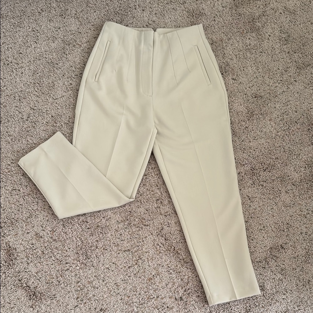 Zara Cream Tailored Business Slacks